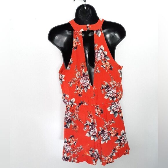 One Clothing orange floral romper - Picture 4 of 5